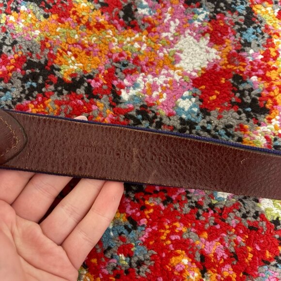 Bow Tie Needlepoint Belt in Navy by Smathers & Branson - Size 34 - Picture 6 of 6